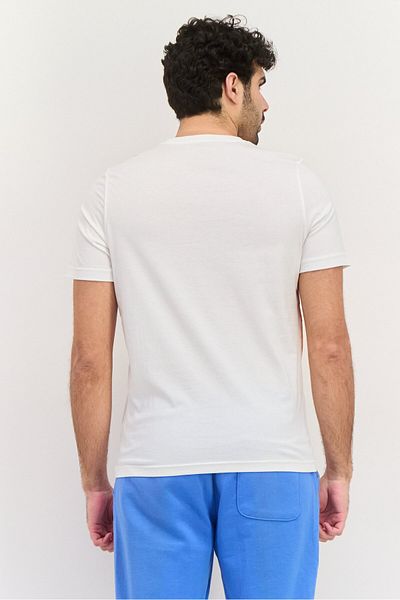 Puma Men Sportswear Fit Short Sleeve Outdoor T Shirt, White/orange