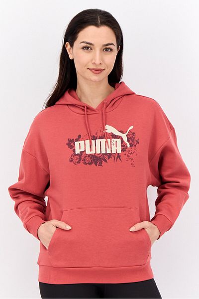 Puma Women Sportswear Fit Long Sleeves Outdoor Sweatshirt, Dark Peach