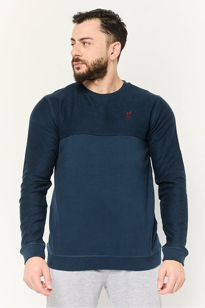 Liverpool Men Sportswear Fit Long Sleeve Training Sweatshirt, Navy