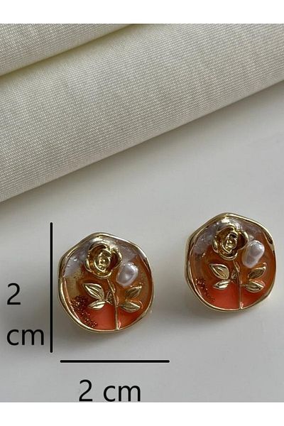 Nilsu Jewellery Accessory Vintage Pearl Flower Detailed Women's Earrings