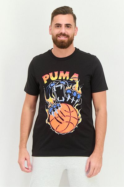 Puma Men Sportswear Fit Short Sleeves Outdoor T-shirt, Black
