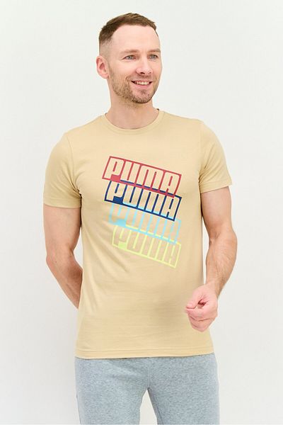 Puma Men Sportswear Fit Short Sleeves Outdoor T-shirt, Beige