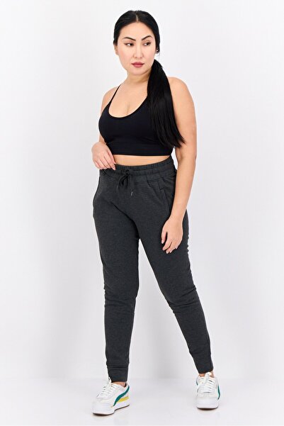 Hype Women Heather Drawstring Fleece Sweatpants, Heather Charcoal