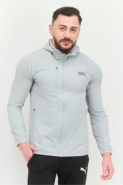 Puma Men Sportswear Fit Long Sleeve Outdoor Jacket, Grey