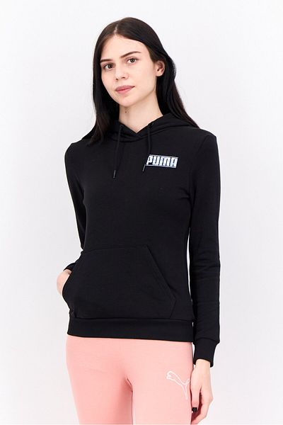 Puma Women Regular Fit Long Sleeve Training Hooded Sweatshirt, Black