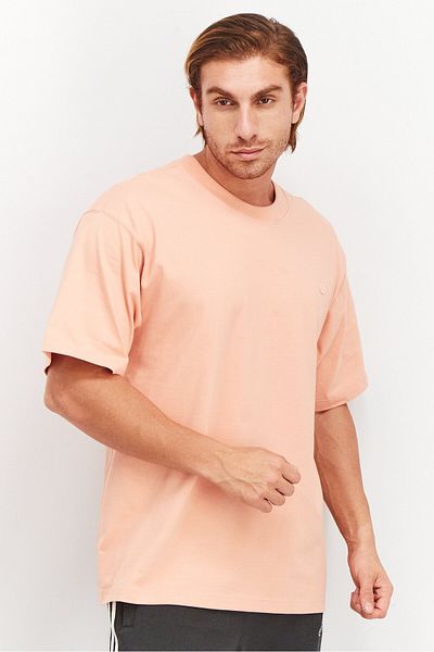 adidas Men Sportswear Fit Short Sleeves Contempo T-Shirt, Peach