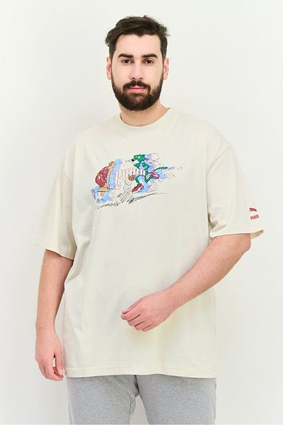 Puma Men Sportswear Fit Short Sleeves Outdoor T-shirt, Beige