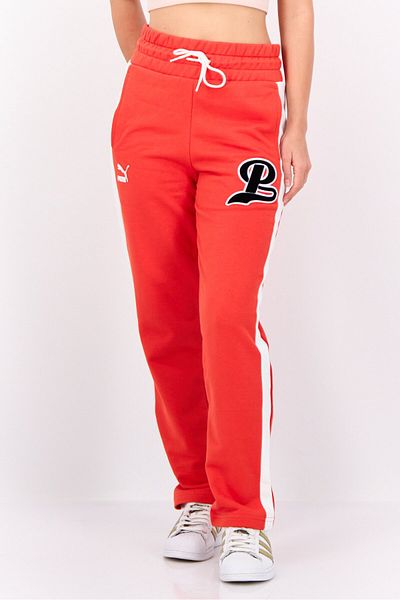 Puma Women Sportswear Fit Outdoor Sweatpants, Burnt Red/White