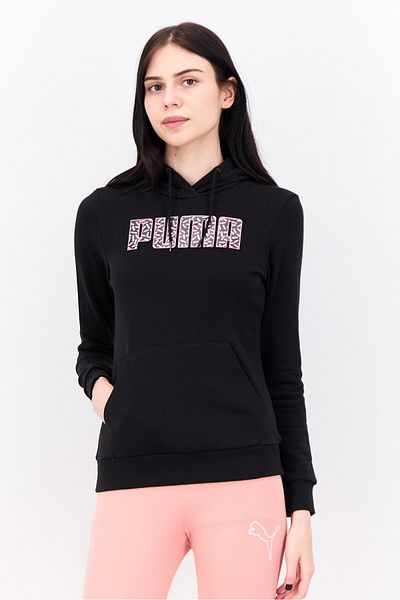 Puma Women Sportswear Fit Long Sleeves Outdoor Sweatshirt, Black