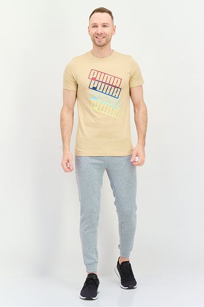 Puma Men Sportswear Fit Short Sleeves Outdoor T-shirt, Beige