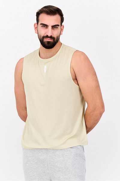 Puma Men Sportswear Fit Sleeveless Training Tank Tops, Beige