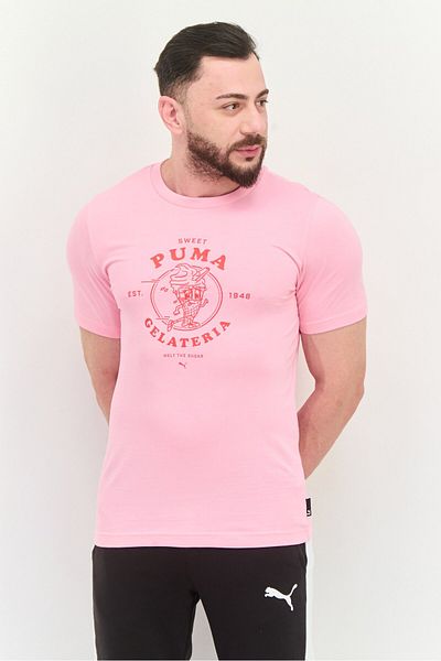 Puma Men Sportswear Fit Short Sleeves Outdoor T-Shirt, Pink
