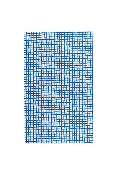 IKEA PILLERSTARR Tablecloth, patterned/blue white, 145 x 240 cm