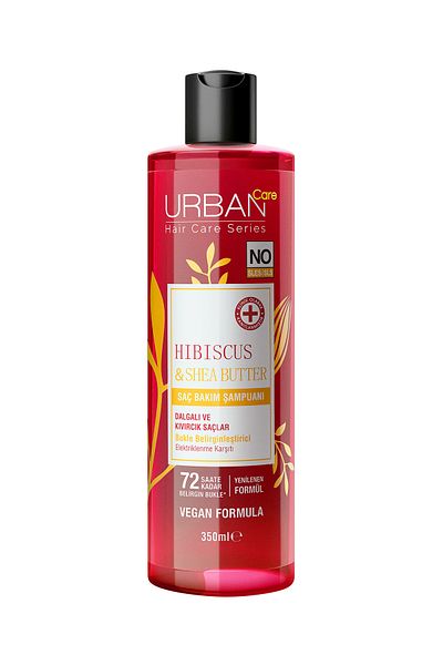 Urban Care Hibiscus & Shea Butter Hair Care Shampoo Vegan 350 ml