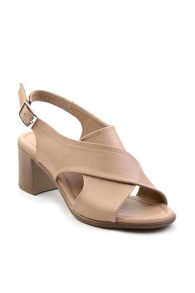 Bambi Beige Leather Women's Sandals K 05040030103