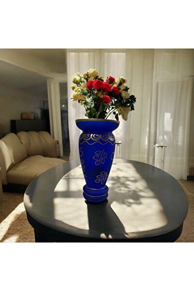 Paşabahçe El İmalatı Premium Seri Vazo Gold 24 Ayar Yaldız ,Lux