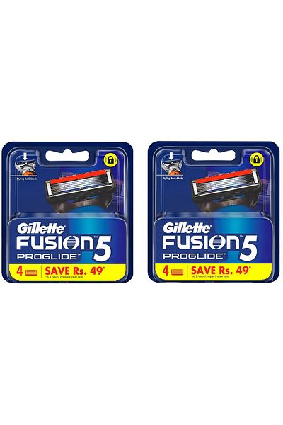 Gillette Fusion Proglide 4-Piece Spare Shaving Blade Set - 4987176103475   X 2 Pieces