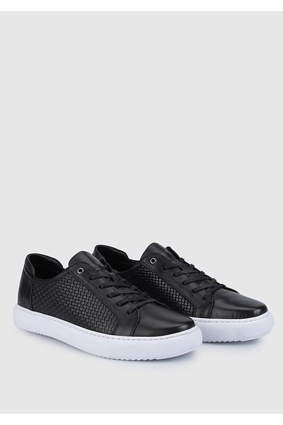 Provoq Men's Black Leather Shoes
