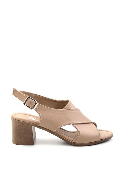 Bambi Beige Leather Women's Sandals K 05040030103