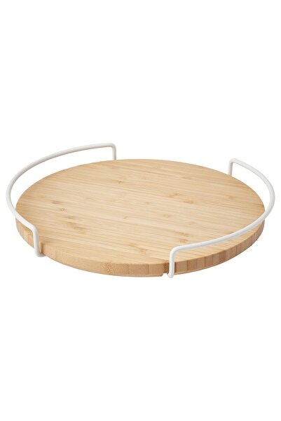 IKEA APTITLIG Lazy Susan، منظم من الخيزران، 28 سم