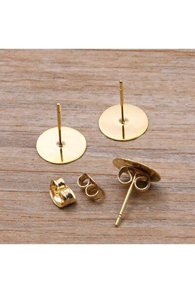 Choice 10 مم - 50 قطعة 50-100 قطعة أقراط من الفولاذ المقاوم للصدأ بلونين مع د...