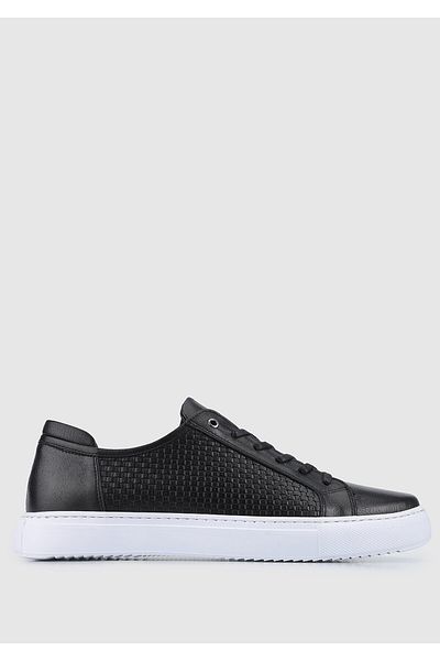 Provoq Men's Black Leather Shoes