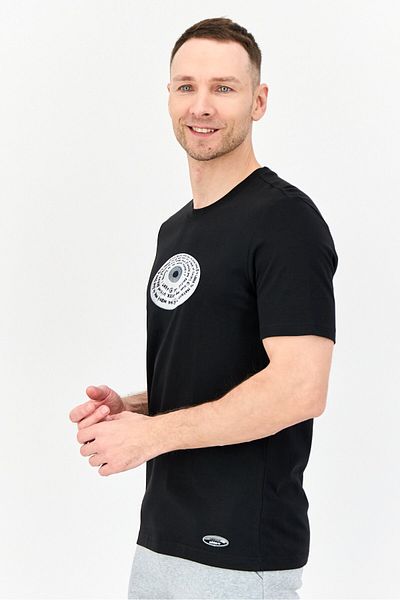 adidas Men Sportswear Fit Short Sleeves Outdoors T-shirt, Black