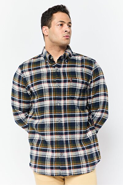 Chaps Men Regular Fit Plaid Long Sleeve Casual Shirt, Multicolor