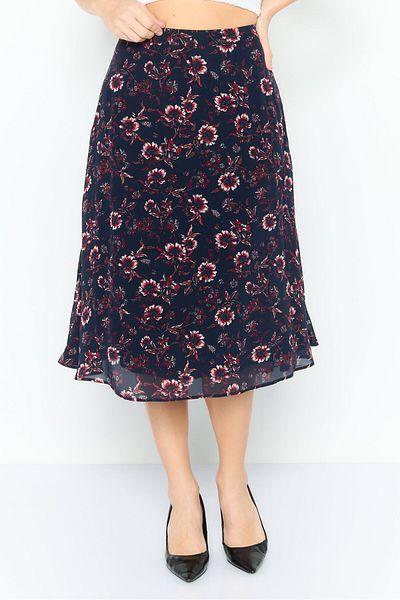 Tommy Hilfiger Women Floral Printed Basic Mini Skirt, Navy Combo
