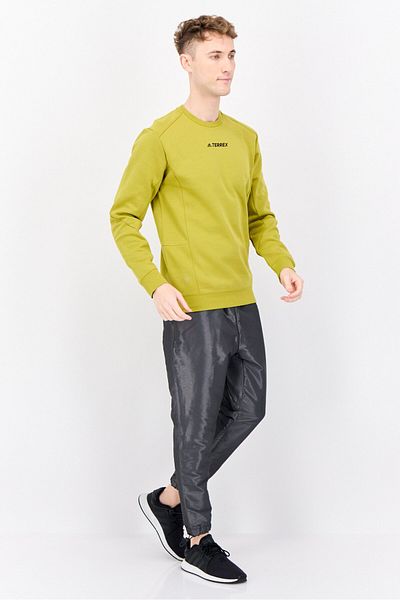 adidas Men Sportswear Fit Long Sleeve Outdoor Sweatshirt, Olive