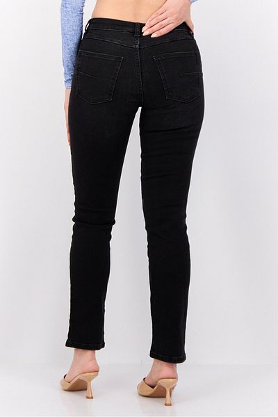 Esprit Women Straight Fit Washed Stretchable Jeans, Black