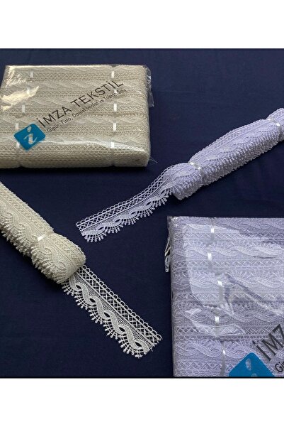 Butik Elti deseni Güpür klasik 9 metre boy imza tekstil Güpür