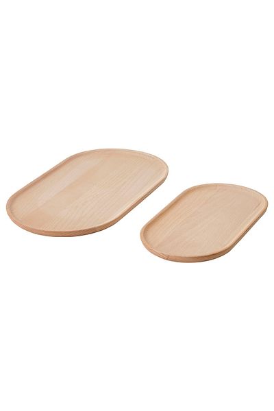 IKEA SMÖRLING Serving tray, set of 2, beech