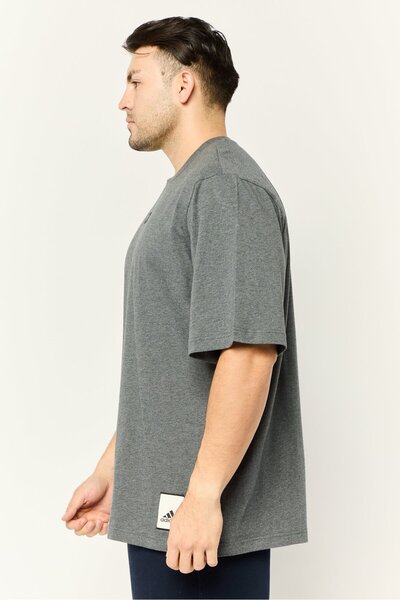 adidas Men Sportswear Fit Short Sleeves Outdoor T-Shirt, Dark Grey