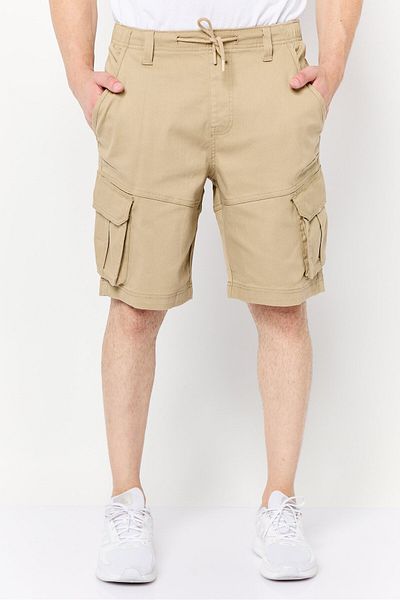 Threadbare Men Solid Cargo Shorts, Light Brown