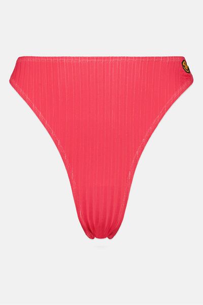 Misfit Women Embroidered Bikini Bottom, Pink