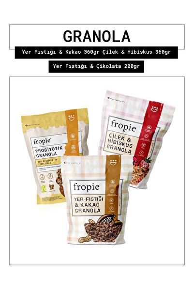 FROPİE Fropie Yer fıstığı & Kakao - Çilek & Hibiskus - Probiyotik Yer Fıstığı...