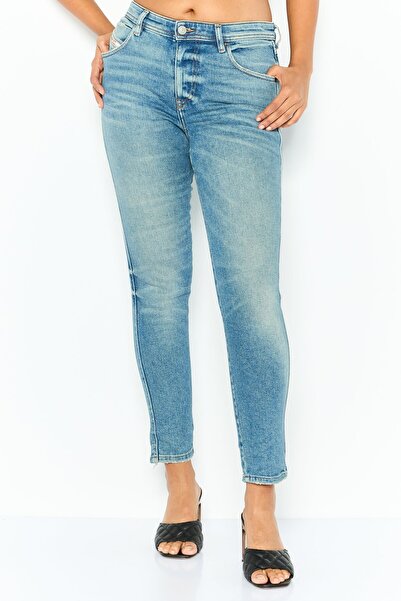 Diesel بنطلون جينز نسائي من Babhila Skinny Fit قابل للتمدد ومغسول، أزرق فاتح