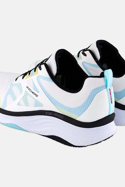 SKECHERS Women D Lux Fitness Bright Balance Lace Up Training Shoes, White