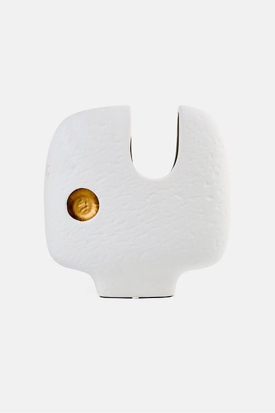 Muy Mucho Ceramic Decorative Flower Vase, White