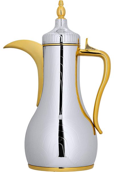 ALSAIF Coffee And Tea Vaccum Flask In Nickel/gold / Leak-proof And Keeps Drinks Hot 0.85 Liter