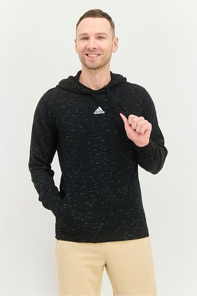 adidas Men Sportswear Fit Long Sleeve Outdoor Hoodie, Black