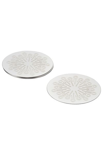 IKEA FRÖJDA Stainless Steel Coaster Set, 9 cm Pack of 4, Durable & Dishwasher-Safe