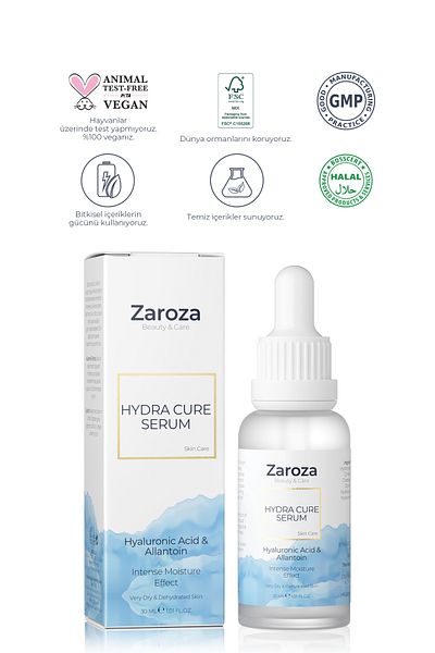 ZAROZA Hydra Cure Serum - 30 ml (Hyaluronic Serum & Allantoin)