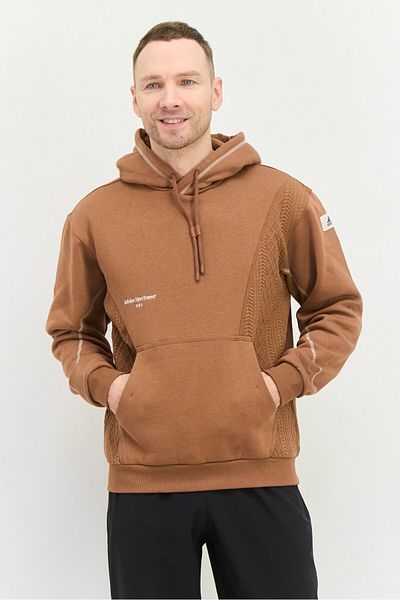adidas Men Sportswear Fit Long Sleeves Running Sweatshirt, Brown