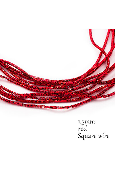 Choice square wire-red French Bullion Wire French Coil Embroidery Silk Thread Sewing DIY Accessories Jewel