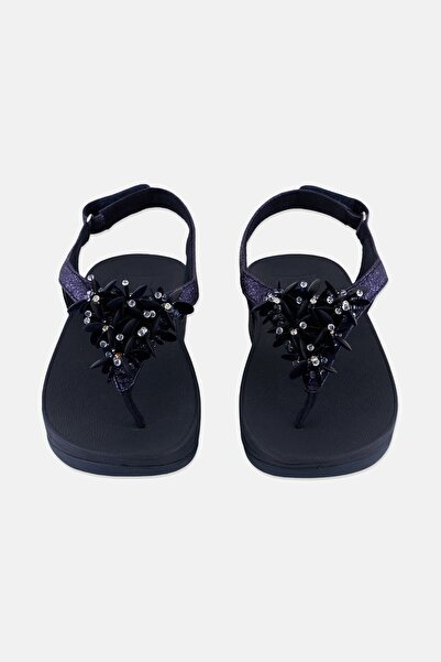 Fitflop Women Boogaloo Velcro Closure Wedges, Navy Blue