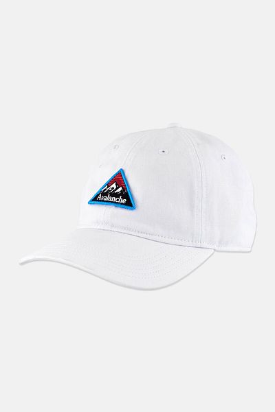 Avalanche Men Brand Logo Adjustable Cap, White