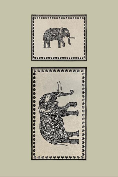 Evdek Σετ πατάκι μπάνιου Elephant 2 τεμαχίων