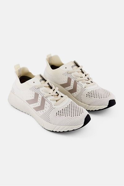 hummel Kids Boy Trinity Breaker Seamless Lace Up Running Shoes, Off White